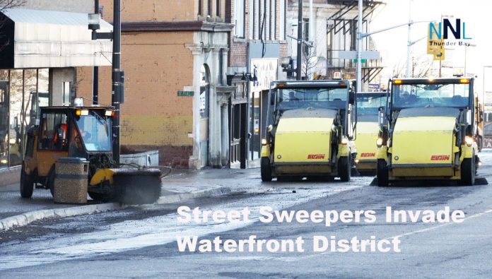 Army of Street Sweepers Invade Waterfront District