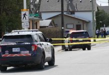 First Responders Engaged in Water Rescue at McVicar’s Creek Thunder Bay Police on Scene Water Rescue McVicars Creek