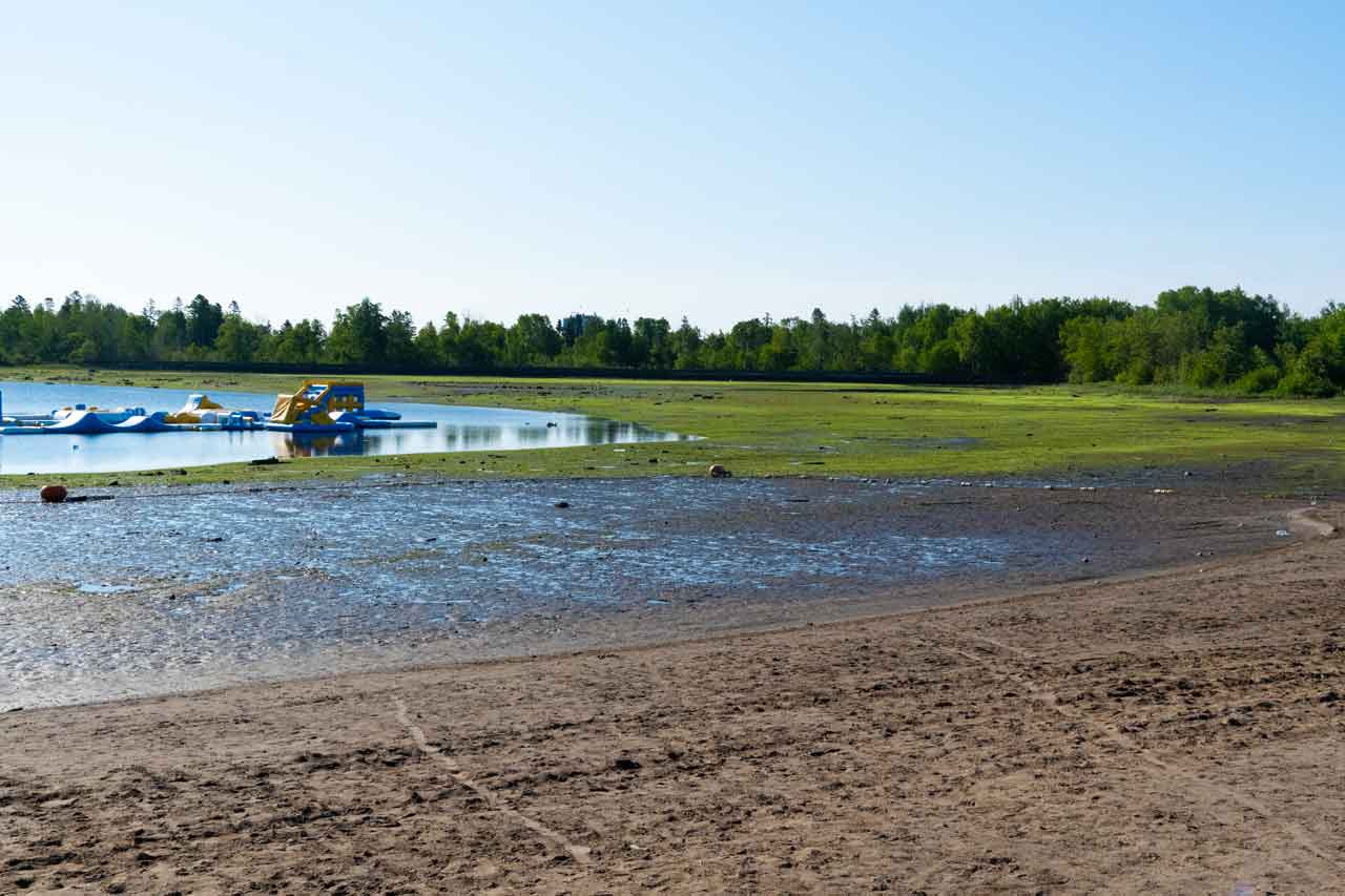 Lake is drained... no swimming today