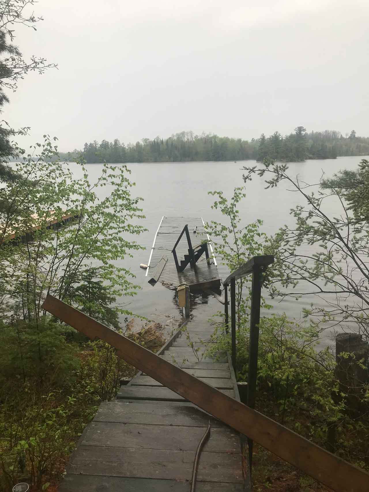 Flooding at Rainy Lake - Coppen's Resort