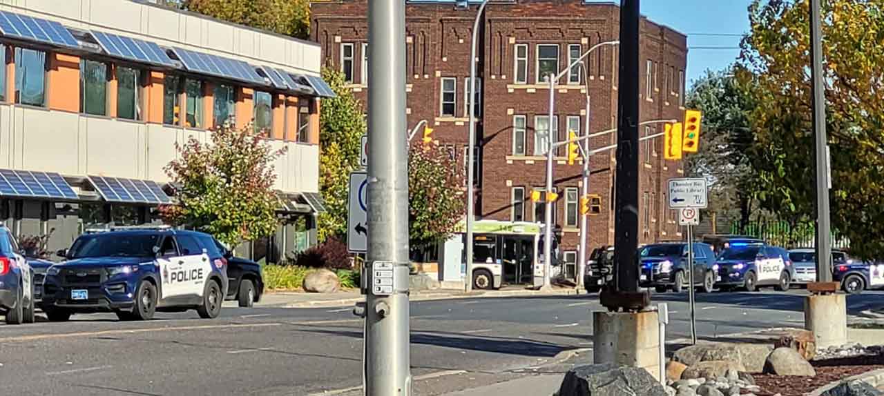 TBPS on scene in downtown Fort William