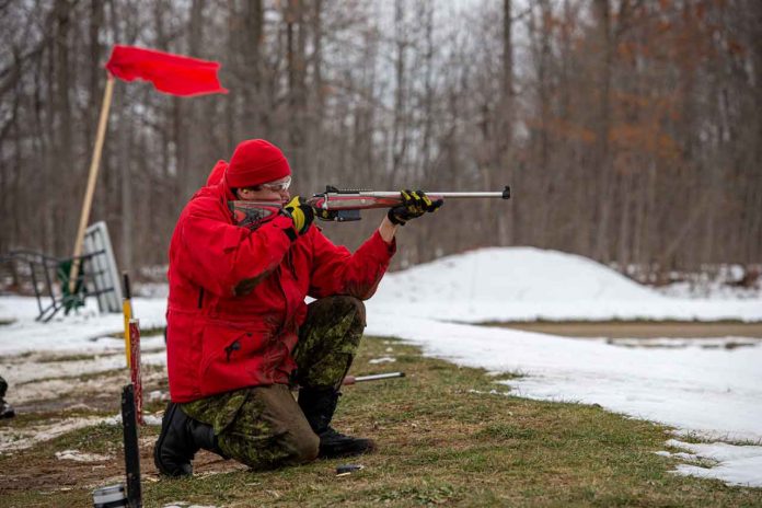 A Canadian Ranger fires the Tikka C-19 service rifle during a recent basic training course at CFB Meaford. Photo Captain Camilo Olea-Ortega