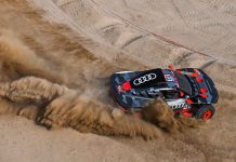 Red Bull Desert Wings sweep top honours Mattias Ekstrom and Emil Bergvist on their Audi RS Q e-tron E2 of the Team Audi Sport during the Prologue of the Dakar 2023, on December 31, 2022 near Yanbu, Saudi Arabia