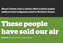 Survival International: “Blood Carbon Scheme Makes Millions from Indigenous Land in Kenya Blood Carbon: These People have Sold our Air