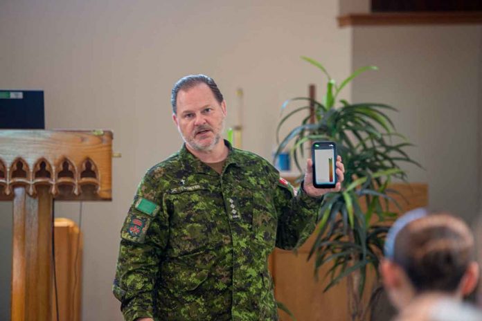 Captain Michael Bowyer serves as the chaplain to 3CRPG, where social media and apps are utilized to assist members dealing with trauma and crisis. 3CRPG photo