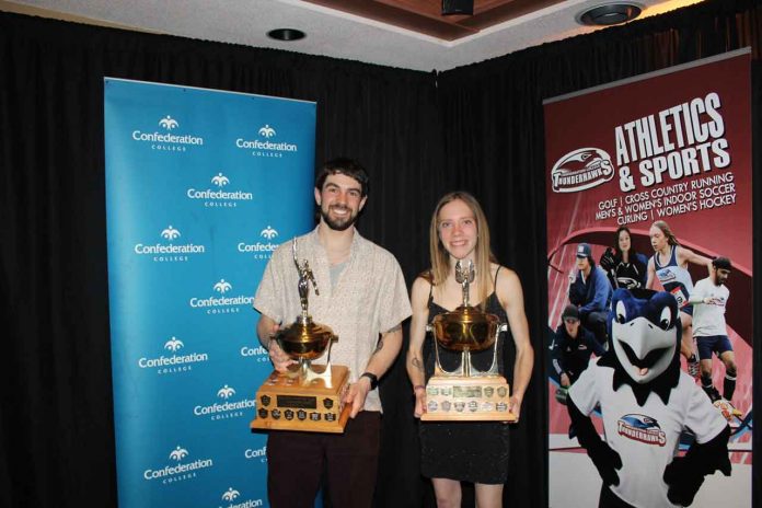 Luke Giroux and Jamie Kovacic, Male and Female Athletes of the Year