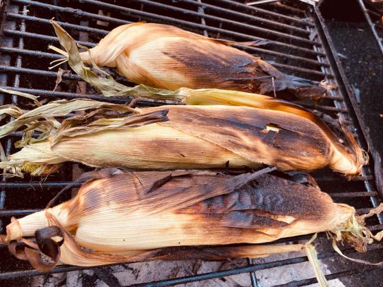 Don't worry if the outer husks appear charred, the corn inside is going to be cooked to perfection!