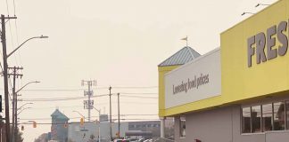 July 17, 2026: Thunder Bay Weather Recipe Includes Wildfire Smoke, Showers and Thunderstorm Risk Visible Smoke on Court Street in Thunder Bay - June 26 2023