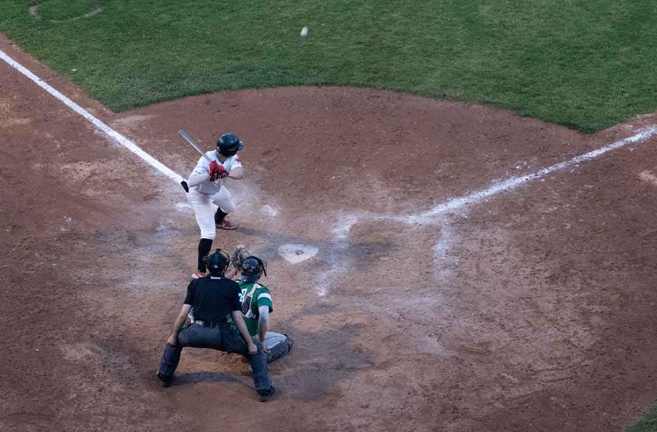 Cole Ketzner at bat in the 9th Inning with the bases loaded.