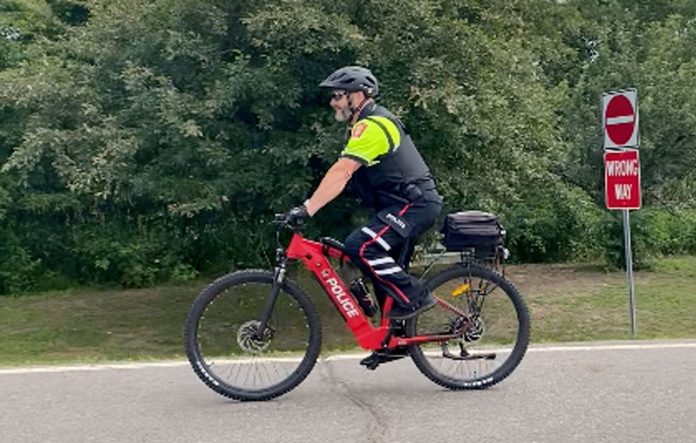 TBPS Constable Tim Lampi on E-Bike