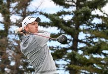 Hayden Springer Leads Fortinet Cup Championship After Record-Breaking Round Springer shoots 9-under to lead halfway through the Fortinet Cup Championship