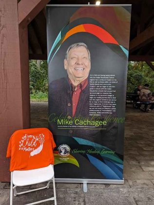 Banner to Honour Mike Cachagee