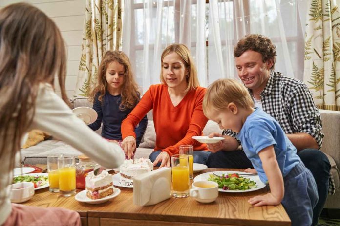 Does your family gather together around the table at least three or four times a week?