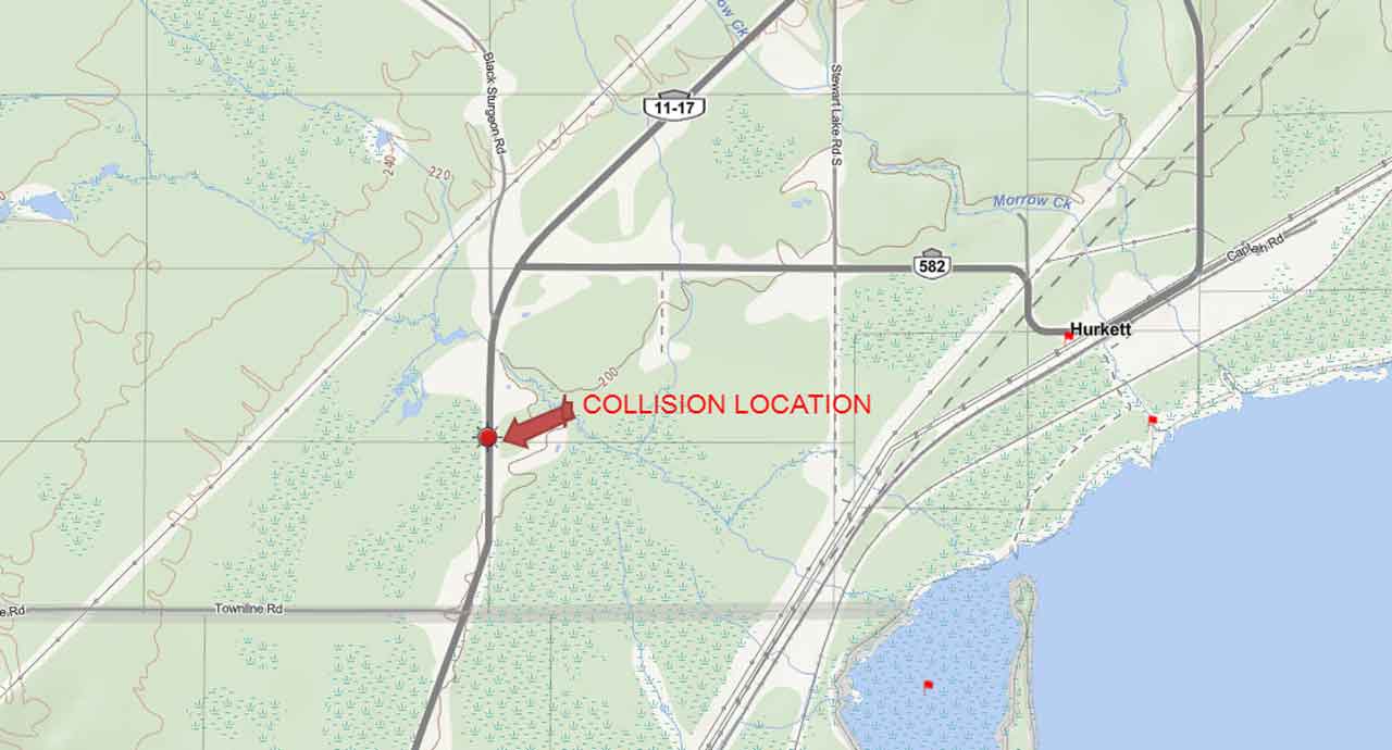HIGHWAY 11/17 CLOSED FOR SERIOUS COLLISION INVESTIGATION