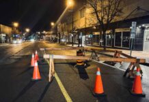 Lane Closure on Red River Road and Court Street Sinkhole on Red River Road - December 26, 2023