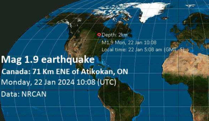 Earthquake Atikokan