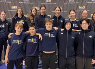 Thunderbolts Thrive at MAC Invitational Swim Meet Thunderbolts Swimmers