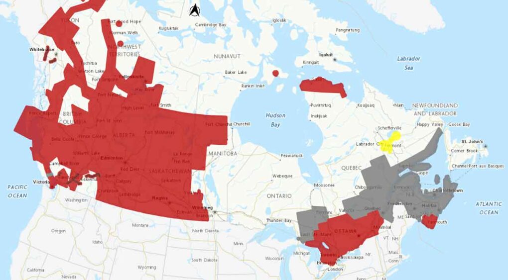 Extreme Weather Warnings and Alerts Across Canada for January 12, 2024