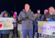 Conservative Leader Pierre Poilievre Talks Indigenous Issues During Thunder Bay Stop Conservative Leader Pierre Poilierve in Thunder Bay on Red River Road January 12 2024