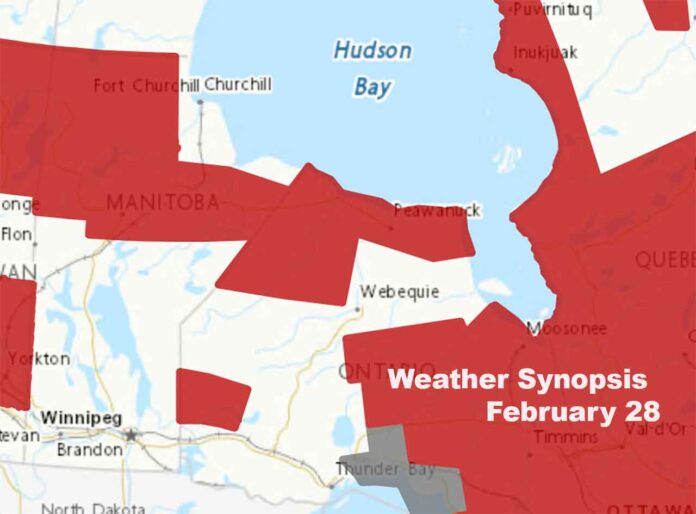 Northern and Northwestern Ontario are experiencing a wide range of weather conditions, from extreme cold warnings to promising signs of a gradual warm-up