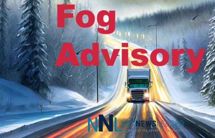 The advisory, issued at 2:54 AM EST on Monday, February 5, 2024, specifically affects travel on Highways 105, 11, and 17.