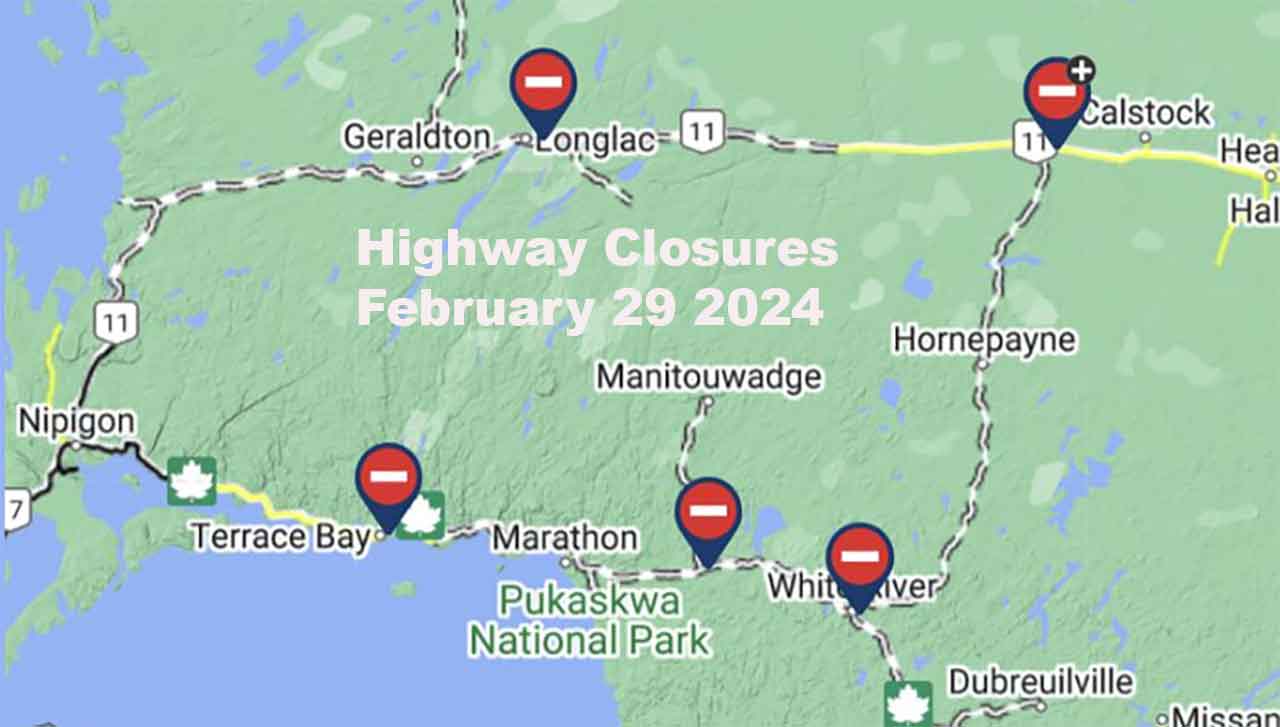 Road Closures Update Along Highway 11 and Highway 17