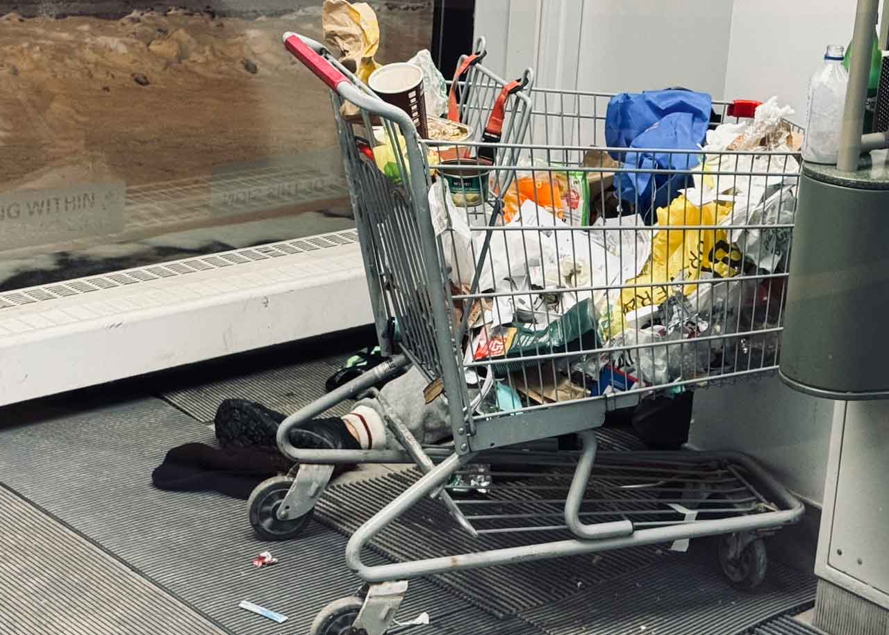 Homeless in Thunder Bay Where finding shelter in the foyer of a bank is a night's home.