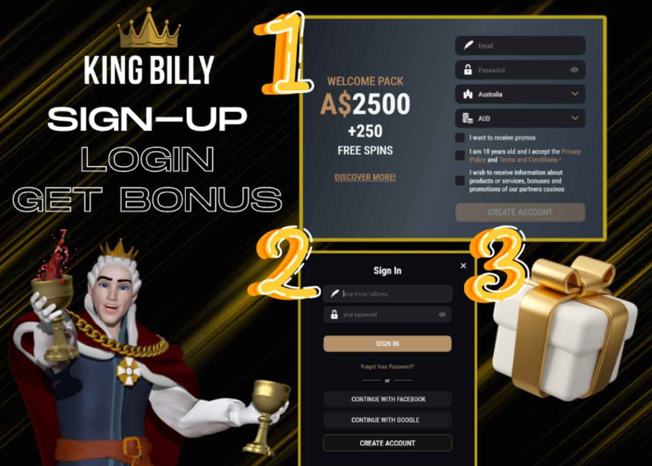 King Billy Casino guide to get welcome bonu