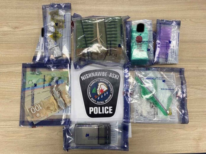 NAPS Image - Drugs and Cash seized in Sandy Lake