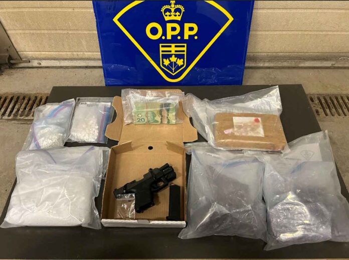 A traffic stop on Highway 17 in Blind River leads to the arrest of two individuals and the seizure of drugs worth $400,000, along with firearms