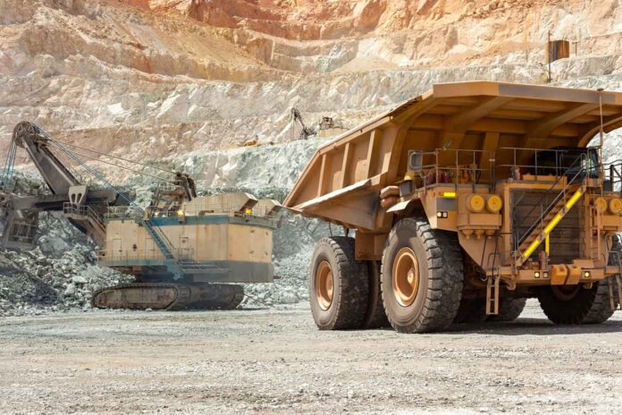 Mining Truck in open pit mine