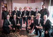 Agnico Eagle Macassa Wins 2024 Provincial Mine Rescue Competition Agnico Eagle Macassa Mine Rescue Team of the Kirkland Lake District – back row, left to right: Mine Rescue Officer Nick Schwehr, Carlie Dewar, Coach Jonathan Boutin, Denis Dion, Nick Perrier, Hubert Gour, Colin Price, Mine Rescue Officer Shawn Shail; Front Row: Jason Dicaire, Jean-Francois Racine, April Belecque, Jackson Lafrance, Alamos Gold Technician Garry Bennett