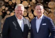 Greg Rickford Acclaimed at Progressive Conservative Candidate in Kenora-Rainy River Minister Rickford with Premier Ford