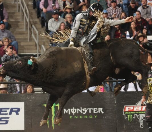2024 PBR World Champion Cassio Dias Wins Round 1 of PBR Billings with Monster 90.20- Point Ride PBR