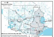 Aviation, Forest Fire and Emergency Services Northwest Fire Region – Restricted Fire Zone Implemented Due to the extreme forest fire hazard conditions and to reduce the number of human-caused fires, the Ministry of Natural Resources has declared a Restricted Fire Zone effective Friday, May 30, at 12:01 a.m. local time for a portion of the Northwest Region (Zones 4, 9, 10, 11).
