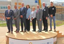 Construction Begins on Thunder Bay’s First Cardiovascular Surgery Program – A Landmark Step in Regional Health Care (L-R): Dr. Barry Rubin, Medical Director, UHN’s Peter Munk Cardiac Centre; Dr. Vivek Rao, Chief of Cardiovascular Surgery, UHN, Medical Lead, Cardiovascular Surgery Program Implementation, TBRHSC; The Honourable Kevin Holland, MPP for Thunder Bay–Atikokan; Dr. Rhonda Crocker-Ellacott, President and CEO of TBRHSC and CEO of Thunder Bay Regional Health Research Institute; Patricia Lang, Chair, TBRHSC Board of Directors; Glenn Craig, President and CEO, Thunder Bay Regional Health Sciences Foundation; Paul Fitzpatrick; Our Hearts at Home Campaign Cabinet Chair; Parker Jones, Tom Jones Construction.
