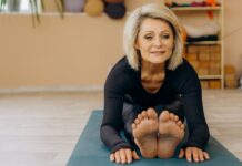 From Couch to Active: A Simple Guide That Works Photo by Mikhail Nilov: https://www.pexels.com/photo/elderly-woman-doing-yoga-exercise-7500432/