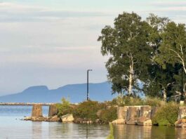 Thunder Bay weather for June 23, 2026: partly cloudy and 8°C early, becoming sunny then mixed by noon Sleeping Giant from Pool Six - Cruise Ship pathway