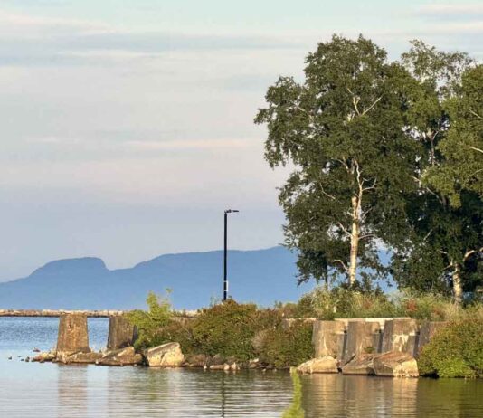 Thunder Bay weather for June 23, 2026: partly cloudy and 8°C early, becoming sunny then mixed by noon Sleeping Giant from Pool Six - Cruise Ship pathway