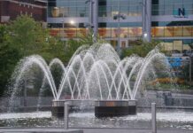 Weather – Misty Morning in Thunder Bay Gives Way to a Mellow Sunday Splashpad Fountain at Marina Park Sept 2025