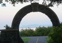 June 17, 2026: Thunder Bay Starts Cool and Cloudy with Showers Possible Tai Chi Park archway Marina Park Sept 2025