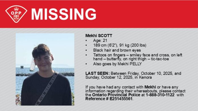 Kenora, OPP, Missing Person, Northwestern Ontario, Crime Stoppers, Criminal Investigation Branch, Ontario News, Public Safety