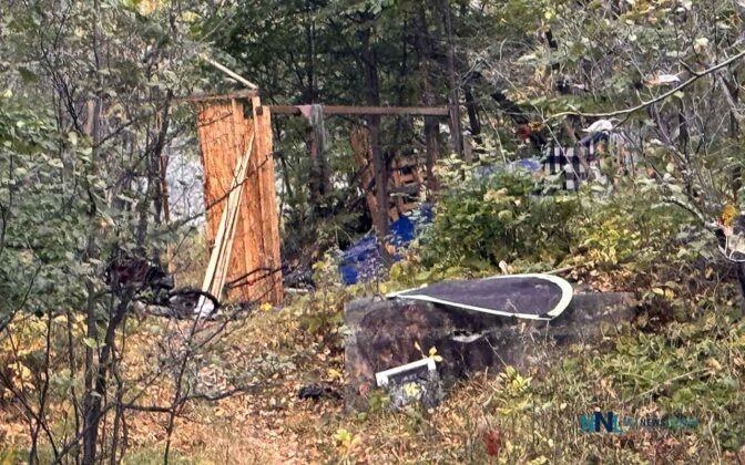 Homeless Encampment along McVicars Creek