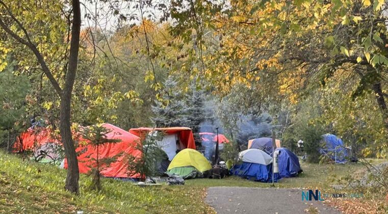 McVicars Creek Homeless Encampment in October