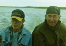 UNDER THE NORTHERN SKY Respect Mother Earth On Your Hunt photo provided by X Kataquapit Xavier Kataquapit with his father Marius Kataquapit in their family freighter canoe in the fall of 1996 at the mouth of the Attawapiskat River on James Bay.