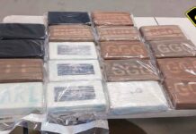 Shuniah Traffic Stop Nets 18 kg of Suspected Cocaine; Two Charged with Trafficking OPP Image - Shuniah Drug Seizure of 18 kg of cocaine