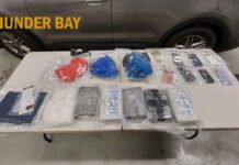 Thunder Bay OPP say Highway 11/17 stop led to K9 search, vehicle seizure, and $600,000 in street drugs Shuniah traffic stop: OPP seize 5 kg cocaine; two charged