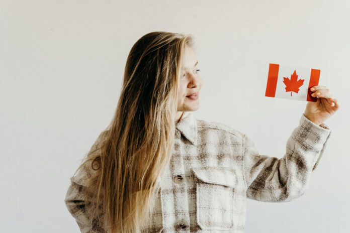 Canadian Girl with flag Canadian Girl with flag
