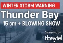 November 24, 2025 Evening: Winter Storm Warning Issued for Thunder Bay Winter Storm Warning November 24 2025