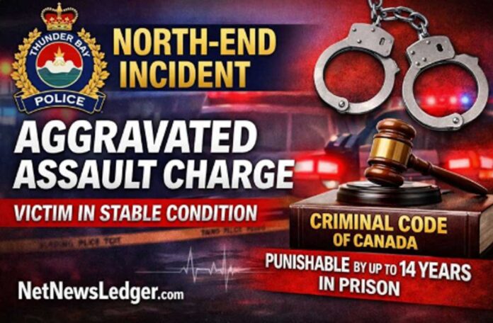 Thunder Bay Police lay aggravated assault charge after Hodder Ave business incident; victim stable